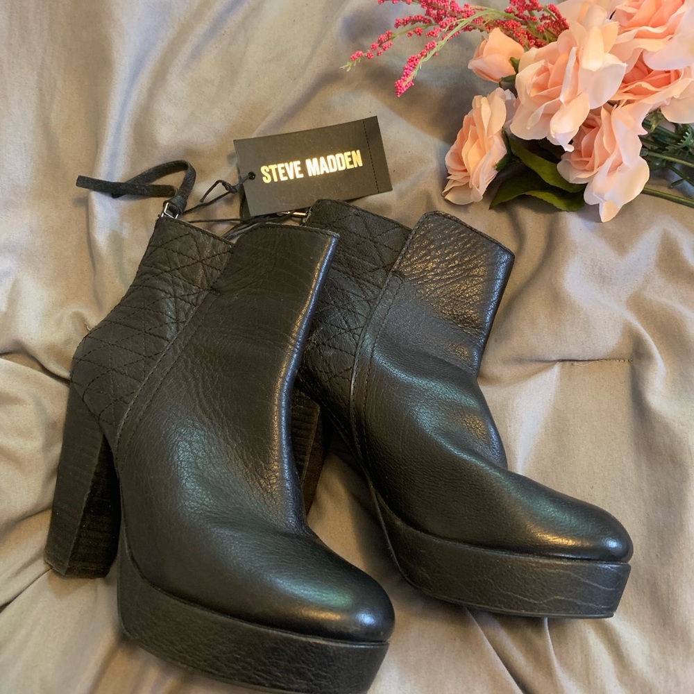 Steve Madden Black Booties